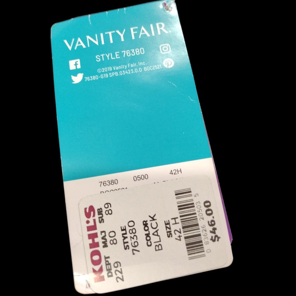 VANITY FAIR Beauty Back Back Smoother Full-Figure Bra Size 42H - Picture 5 of 5